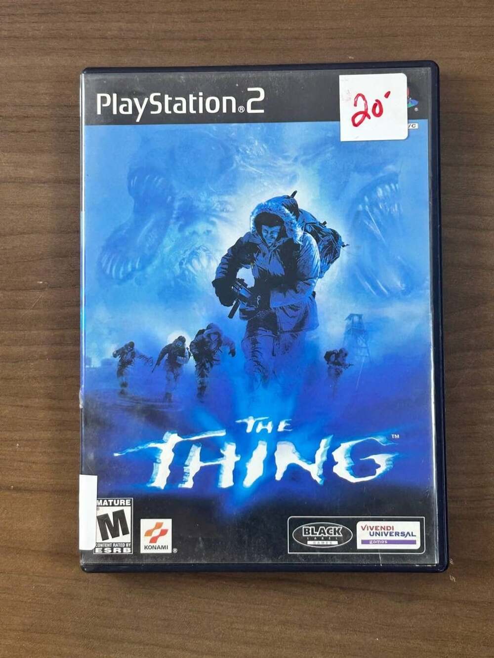 The Thing Sony PlayStation 2 PS2 2002 Black Label Disc Case No Manual